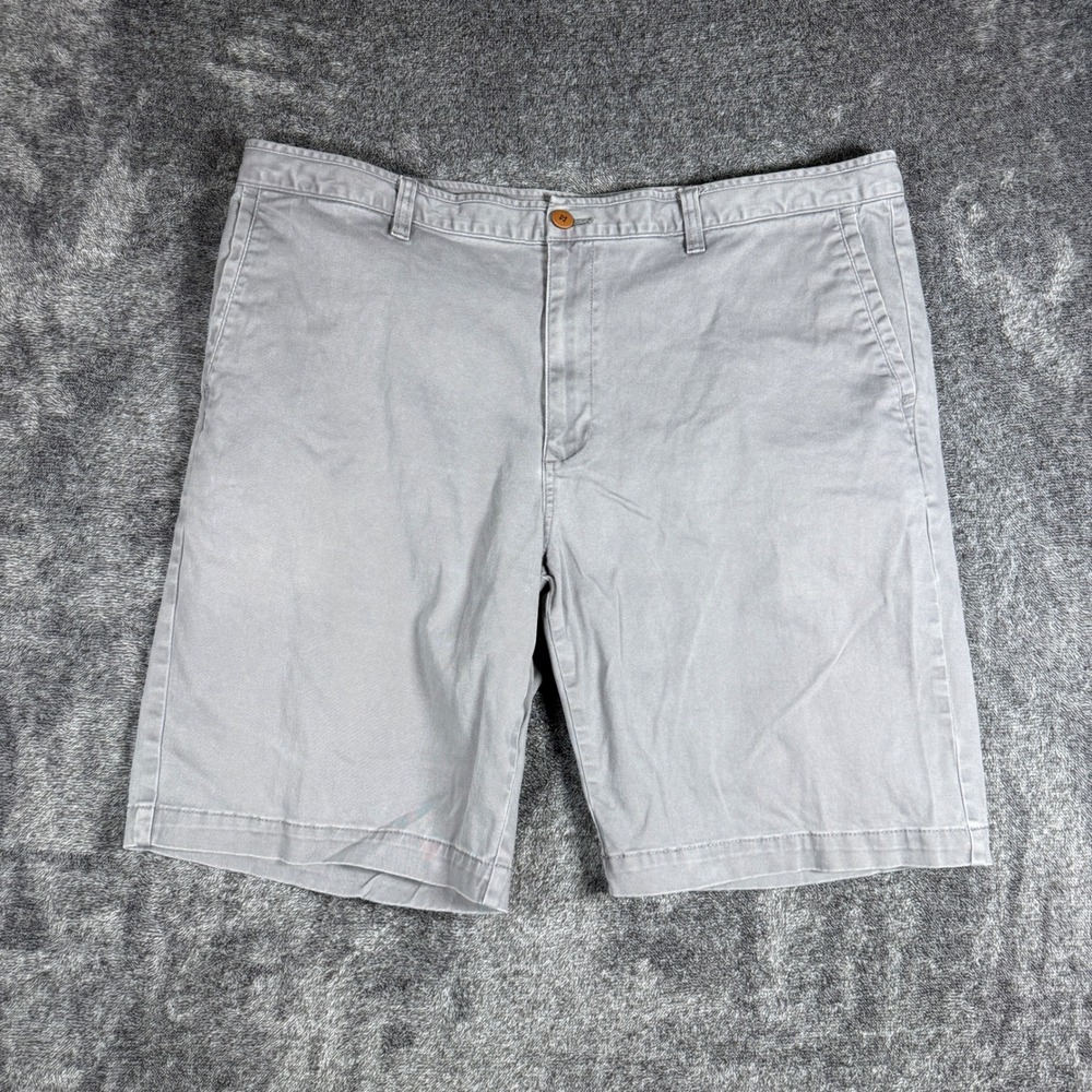 Tommy Bahama Boracay Mens Gray Chino Shorts Size 42 Cotton Blend Flat Front